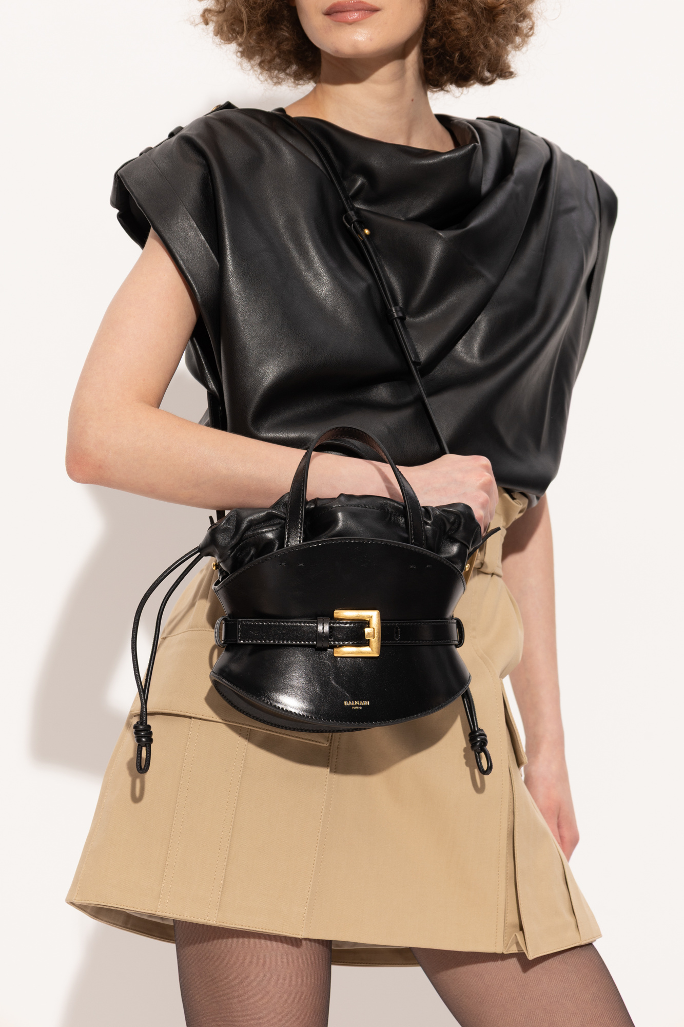 Black Handbag `Shuffle Mini` Balmain - Vitkac Italy